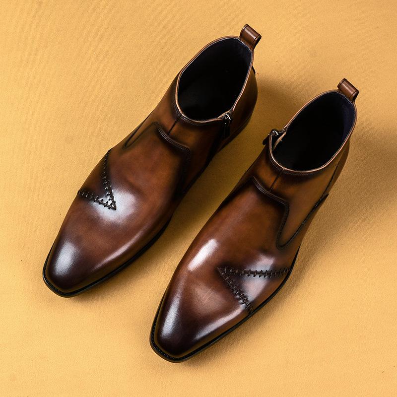 Vintage Zip Cowboy Chelsea Boots