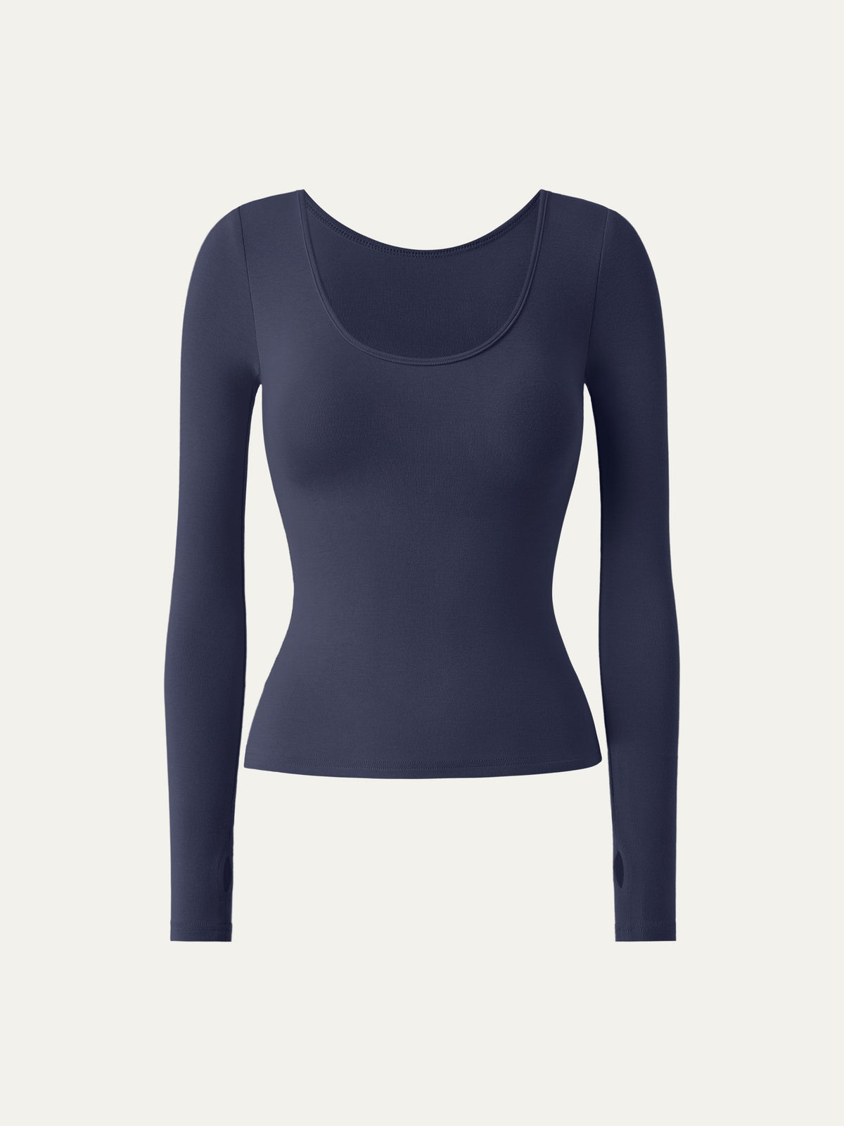 Essential Lyocell Cashmere Multi-Wear Long Sleeve Top with Thumbholes