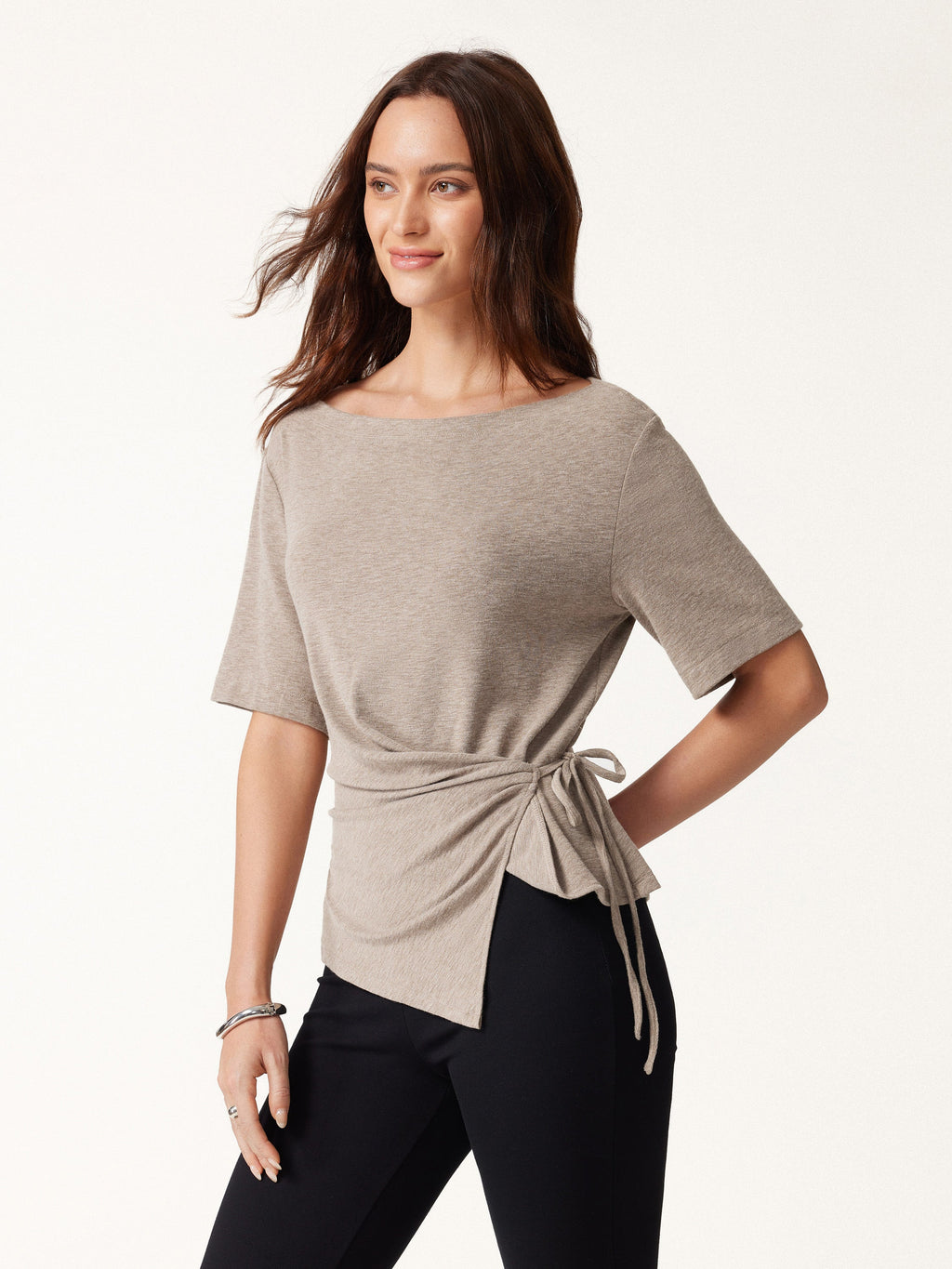 Eco-Mousse® Short Sleeve Tie-Side Top