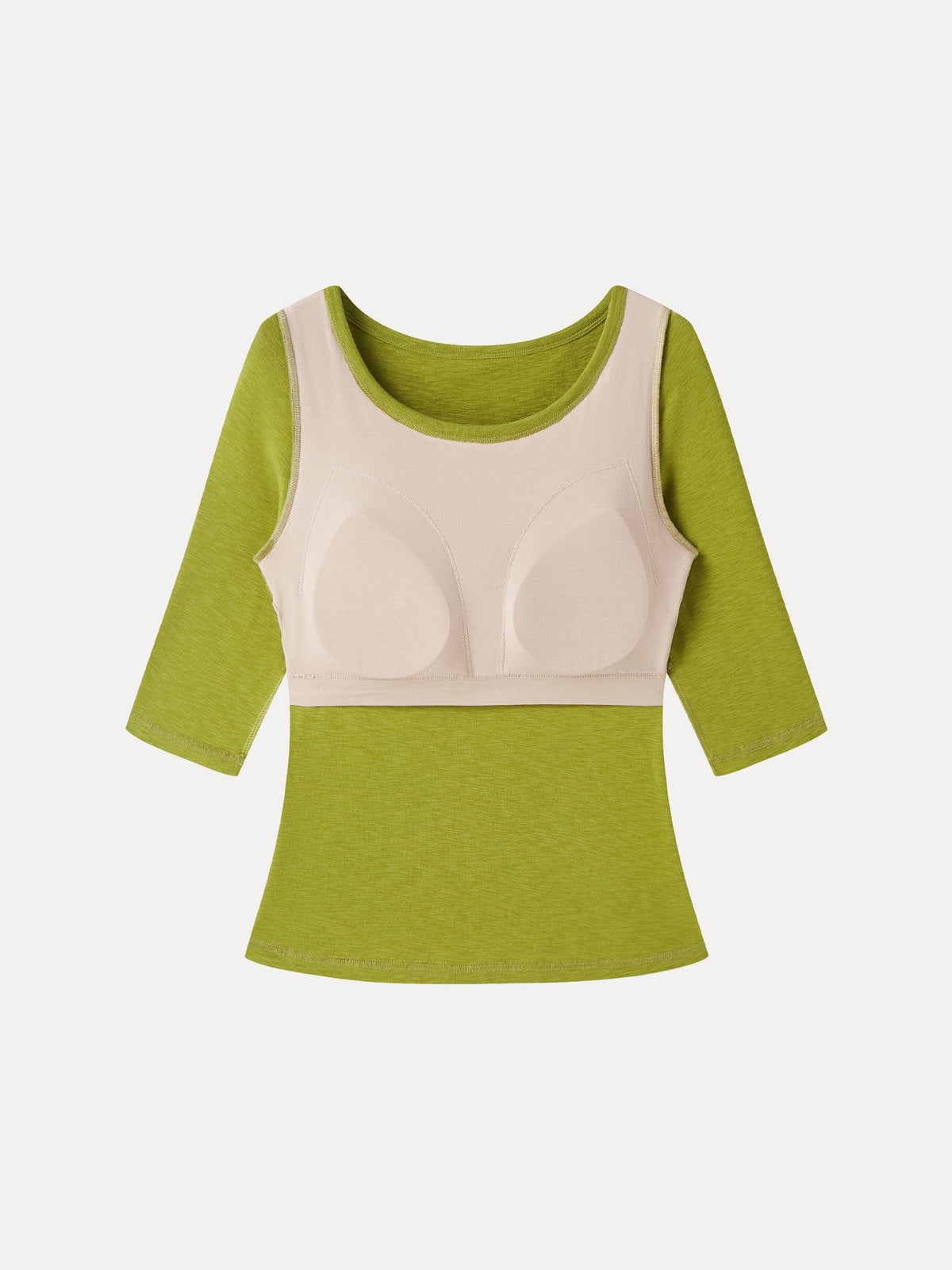 Eco-Mousse® Round Neck Elbow Sleeve Bra Top
